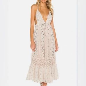 We are Hah White and Pink Lace dress